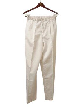 Vintage 80s/90s Levi’s Sportswear White High Rise Pleated Twill Pants Size 12...
